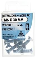 M.schroef moer pk m6x30mm 6st - Deltafix