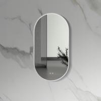 Badkamerspiegel Aloni 100x50 cm | Ovaal | Directe verlichting | Touch button | Met spiegelverwarming | Rvs frame