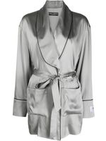 Dolce & Gabbana belted satin jacket - Gris