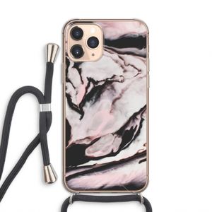 Roze stroom: iPhone 11 Pro Transparant Hoesje met koord