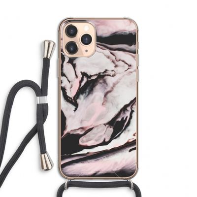 Roze stroom: iPhone 11 Pro Transparant Hoesje met koord