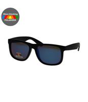 Spectrum polarized zonnebril vierkant mat zwart blauw heren