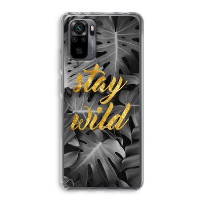 Stay wild: Xiaomi Redmi Note 10 Pro Transparant Hoesje