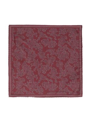 Brunello Cucinelli foulard à motif cachemire - Rouge