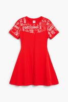 Meisjesjurk met lettering - RED - 11/12