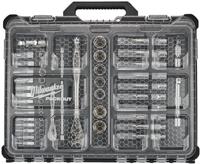 Milwaukee ratel- en dopsleutelset packout metrisch ¼" & ½" (63-delig) - 4932493661