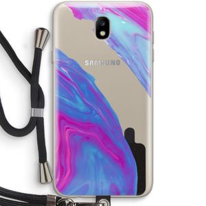 Zweverige regenboog: Samsung Galaxy J7 (2017) Transparant Hoesje met koord