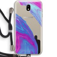 Zweverige regenboog: Samsung Galaxy J7 (2017) Transparant Hoesje met koord