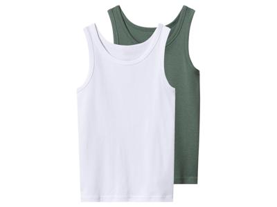 esmara Set van 2 kinder hemden (Wit/groen, 158/164)