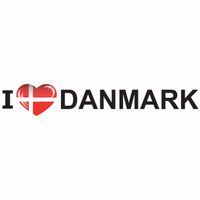 Landen sticker I Love Denmark   - - thumbnail