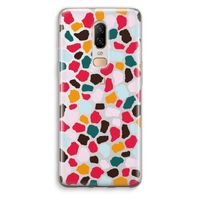 Colored Giraffe: OnePlus 6 Transparant Hoesje