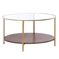 Beliani - LIBBY - Salontafel - Goud - Veiligheidsglas