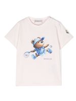 Moncler Enfant t-shirt à logo appliqué - Rose - thumbnail