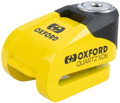 OXFORD Quartz XD6, Schijfremslot voor de moto, Geel-Zwart