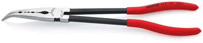 Knipex Langbektang | Kunststof bekleed | Zwart geatramenteerd | Lengte 140 mm | Zelfbedieningskaart/blister - 28 81 280 SB