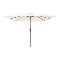 VidaXL Tuinparasol zand 295 x 295 x 245 cm polyester en staal