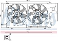 Koelventilatorwiel NISSENS, Diameter (mm)320mm, Spanning (Volt)12V, u.a. für Citroën, Peugeot