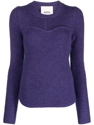 ISABEL MARANT pull Brumea en laine mérinos mélangée - Violet