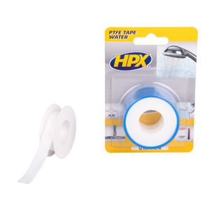 HPX PTFE waterafdichtingstape blister (2 stuks) | Wit | 12mm x 12m - WT0012 WT0012