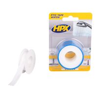 HPX PTFE waterafdichtingstape blister (2 stuks) | Wit | 12mm x 12m - WT0012 WT0012 - thumbnail