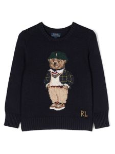 POLO RALPH LAUREN KIDS pull en maille intarsia - Bleu