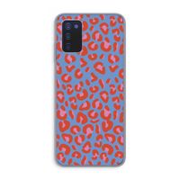 Leopard blue: Samsung Galaxy A03s Transparant Hoesje