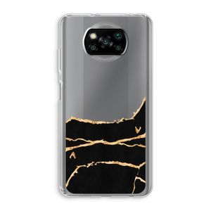 Gouden marmer: Xiaomi Poco X3 NFC Transparant Hoesje