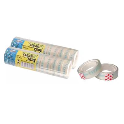 Centrum Plakband - 24x stuks - transparant - 12 mm x 10 m - kantoorartikelen