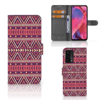 OPPO A54 5G | A74 5G | A93 5G | Telefoon Hoesje | Aztec Paars