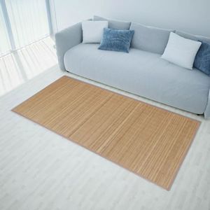 VidaXL Tapijt rechthoekig 80x200 cm bamboe bruin