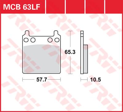 TRW Remblokken, en remschoenen voor de moto, MCB63 Allround organisch