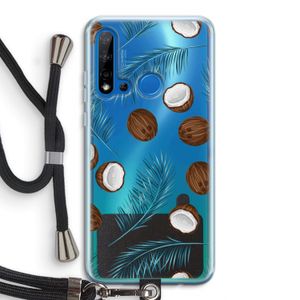 Kokosnoot roze: Huawei P20 Lite (2019) Transparant Hoesje met koord