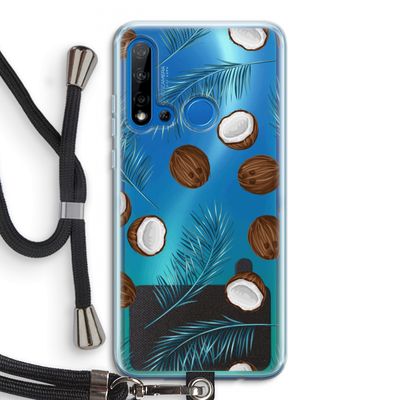 Kokosnoot roze: Huawei P20 Lite (2019) Transparant Hoesje met koord