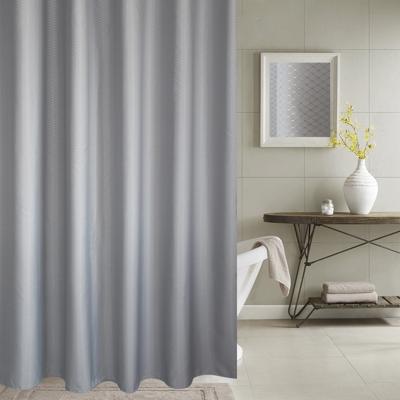 Verdikking waterdicht en meeldauw gordijn honingraat structuur Polyester doek douche gordijn badkamer Curtains Size:200*220cm(Grey)