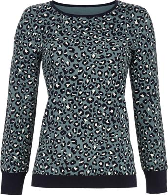 Blauw panterprint pyjamashirt Ringella
