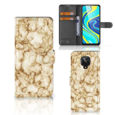 Xiaomi Redmi Note 9 Pro | Note 9S | Bookcase | Marmer Goud