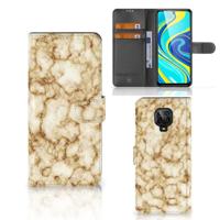 Xiaomi Redmi Note 9 Pro | Note 9S | Bookcase | Marmer Goud
