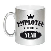 1x stuks collega cadeau mok / beker zilver employee of the year 1x stuks collega cadeau mok / beker zilver employee of the year