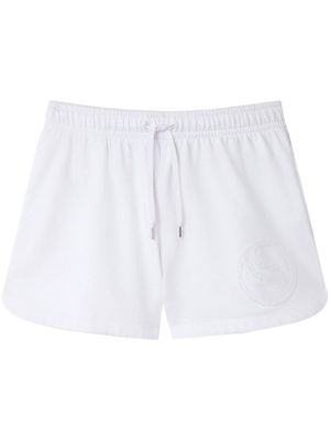 Stella McCartney short en jersey S-Wave à lien de resserrage - Blanc