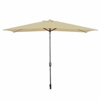 Marbueno Parasol Staal 8 Spaken 200x300 cm Polyester Bruin Tuin, Zwembad, Terras