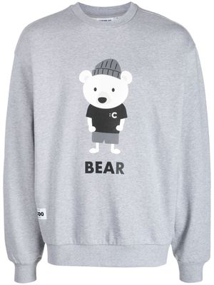 CHOCOOLATE Sweater met print - Grijs CHOCOOLATE Sweater met print - Grijs