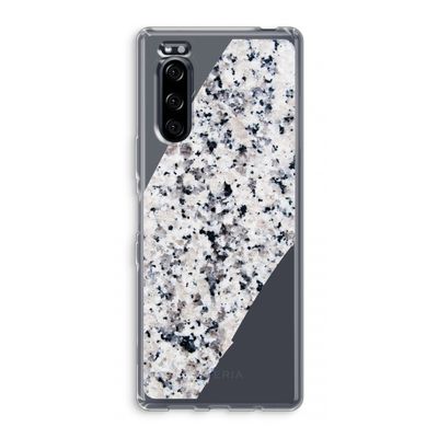 Gespikkelde marmer: Sony Xperia 5 Transparant Hoesje