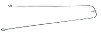 spatbordstang 24 inch zilver staal