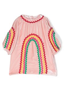 Stella McCartney Kids robe Rainbow Ribbon en velours - Rose