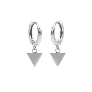 Karma Oorringen Hinged Hoops Triangle Zilver