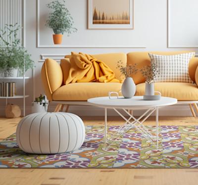 Kleurrijk antiek patroon vinyl tapijt