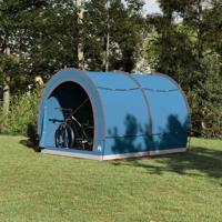 Fietstent met dak met opslag Blauw 256 x 222 x 182 cm