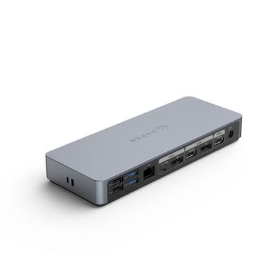 HYPER HD-GD1000-EU laptop dock & poortreplicator Docking USB 3.2 Gen 1 (3.1 Gen 1) Type-C Zilver