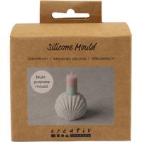 Creativ Company Siliconen vormen, schelpen kandelaar, h: 5,5 cm, l: 6,8 cm, b: 5,5 cm, 1 stuk