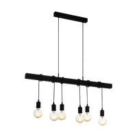 Eglo Hanglamp Townshend E27 zwart
